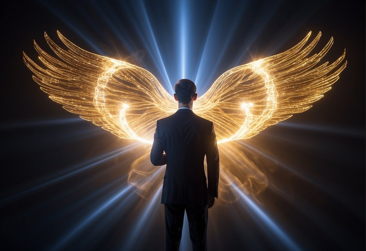 A glowing aura surrounds a symbol of elite superiority, emanating power and authority. Rays of light extend outward, representing additional benefits